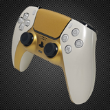 Pearlescent White & Gold Themed PS5 Custom Dualsense Controller