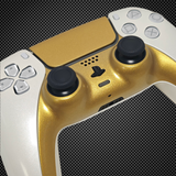 Pearlescent White & Gold Themed PS5 Custom Dualsense Controller