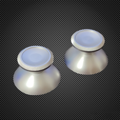 PS4 2 x Chrome Silver Metal Thumbsticks Analog Sticks Replacement