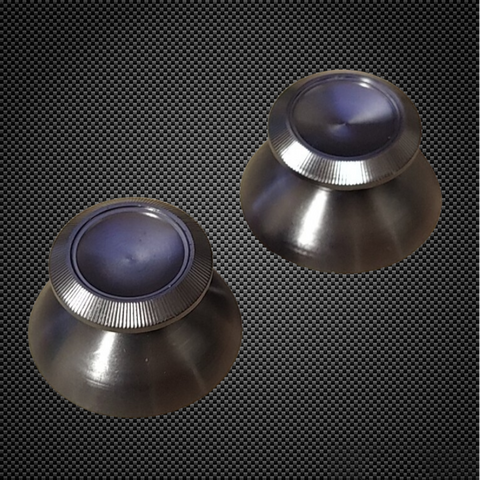 PS4 2 x Gunmetal Grey Metal Thumbsticks Analog Sticks Replacement