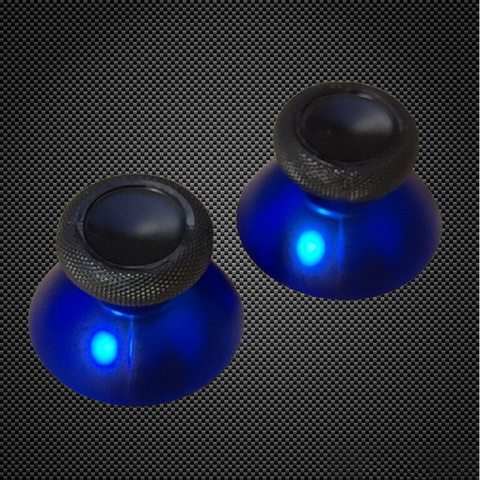 Chrome Blue Replacement Pair Thumbsticks for Xbox One & PS4 Controllers