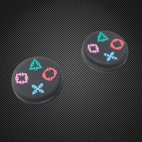 Playstation Icons Button Logo Themed PS4 Thumbstick Rubber Grips