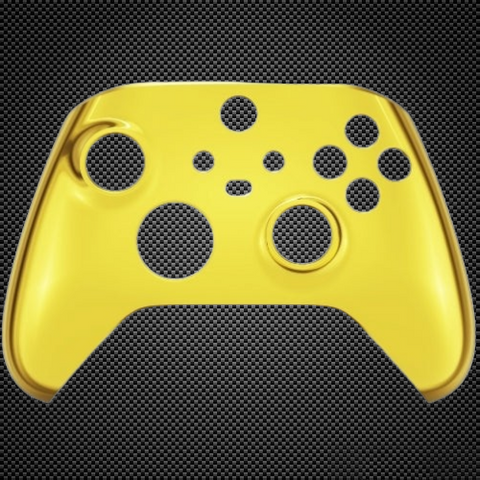 Chrome Gold Themed Xbox Series X/S Custom Controller Front Shell
