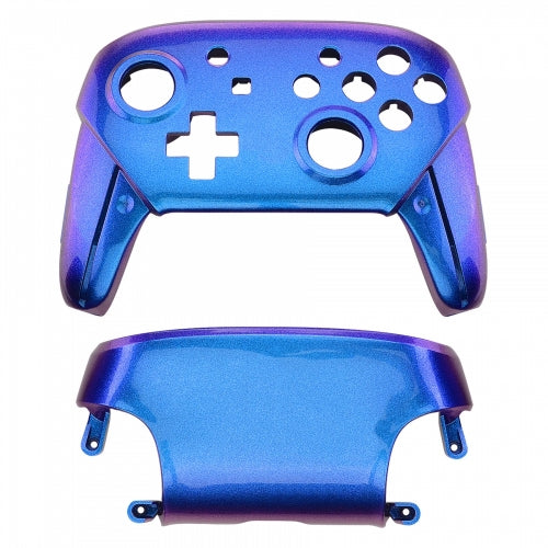 Nintendo Switch Pro Controller Soft Touch Chameleon Blue and Purple Custom Shell