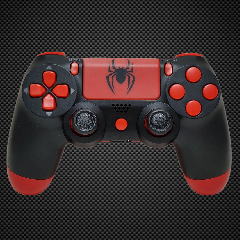 Red and discount black ps4 controller