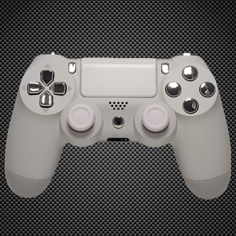 Custom white ps4 controller deals