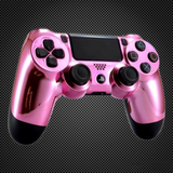 Chrome Pink Themed Official PS4 Controller V2 Custom