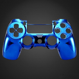Chrome Blue Custom PS4 V2 JDM-040 Controller Front Shell
