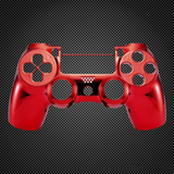 Chrome Red Custom PS4 V2 JDM-040 Controller Front Shell