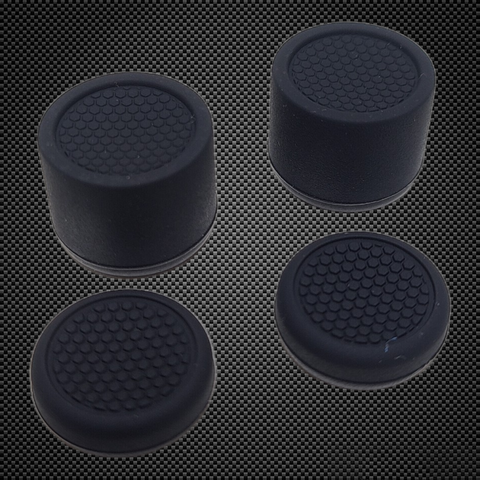 Hexo Flat & Raised PS4 Thumbstick Rubber Grips Black (2 Pair)