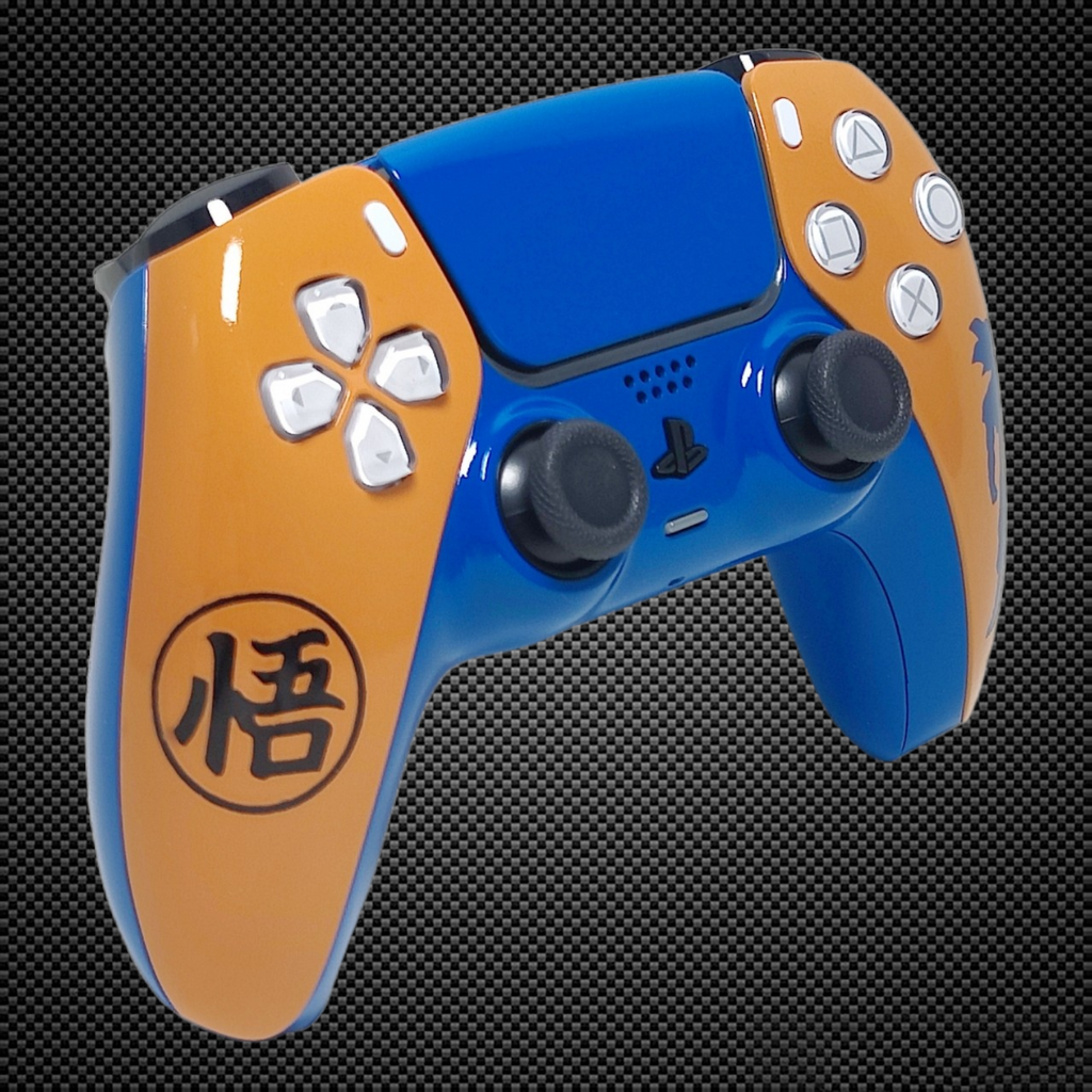 Custom Dualsense Dragonball Z Goku Themed PS5 Custom Dualsense Controller – Primzstar Modz