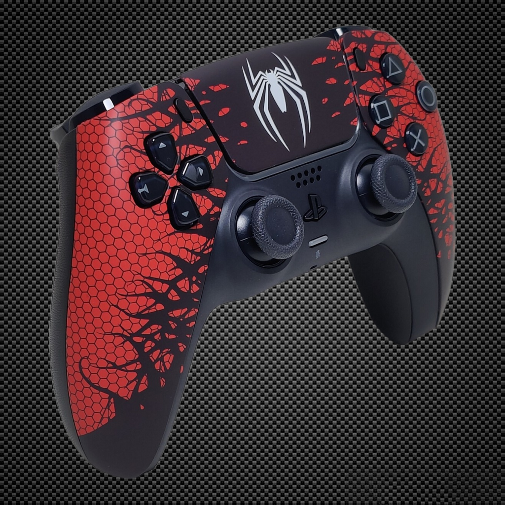 Spiderman 2 Themed PS5 Custom Dualsense Controller Primzstar Modz spiderman-2-themed-ps5-custom-dualsense-controller-primzstar-modz