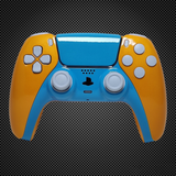 Metallic Orange & Sky Blue Edition PS5 Custom Dualsense Controller