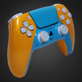 Metallic Orange & Sky Blue Edition PS5 Custom Dualsense Controller