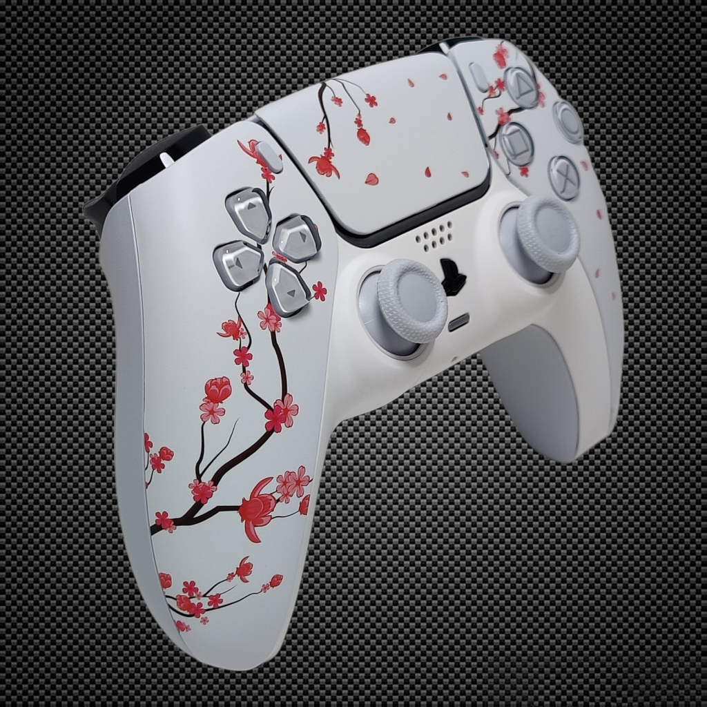 Custom Dualsense Cherry Blossom Themed PS5 Custom Dualsense Controller – Primzstar Modz