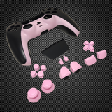 Black and Pink Themed PS5 Controller Full Shell Custom Airbrush