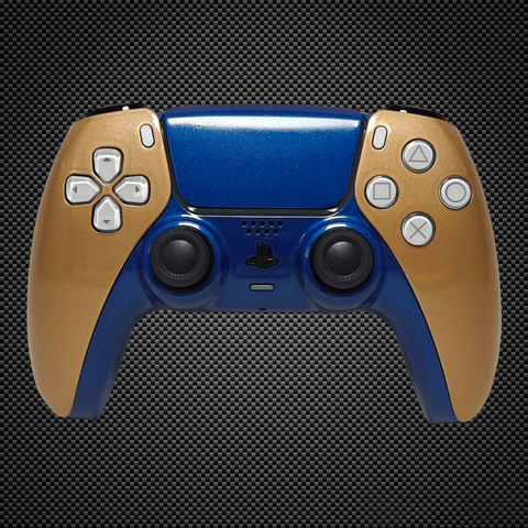 Metallic Gold & Blue Edition PS5 Custom Dualsense Controller
