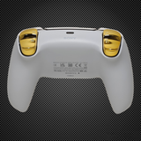 Golden Waves White Themed PS5 Custom Dualsense Controller