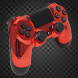 Chrome Red Themed Official PS4 Controller V2 Custom