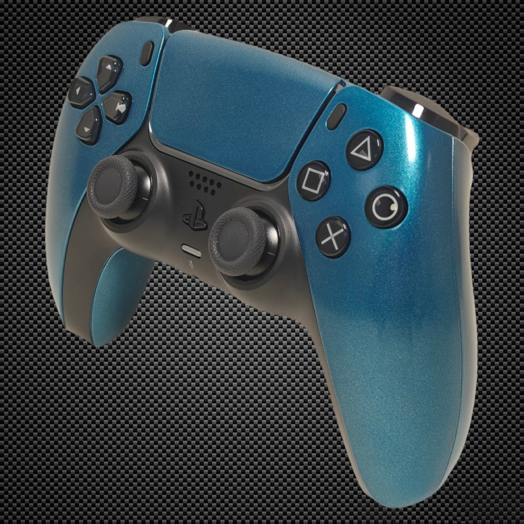 Custom Dualsense Metallic Teal Blue Edition PS5 Custom Dualsense Controller – Primzstar Modz