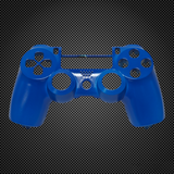 Fluorescent Blue Themed PS4 Controller Front Shell V2 Custom Painted