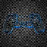 Fluorescent Blue Themed PS4 Controller Front Shell V2 Custom Painted