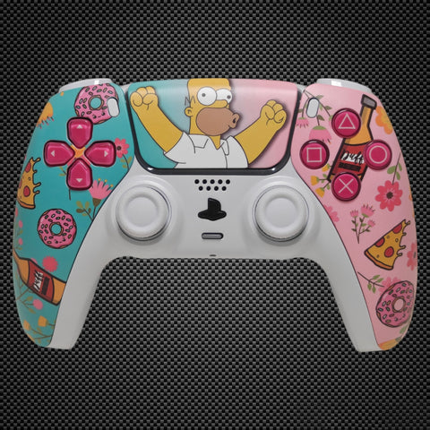 Homer Simpson Themed PS5 Custom Dualsense Controller