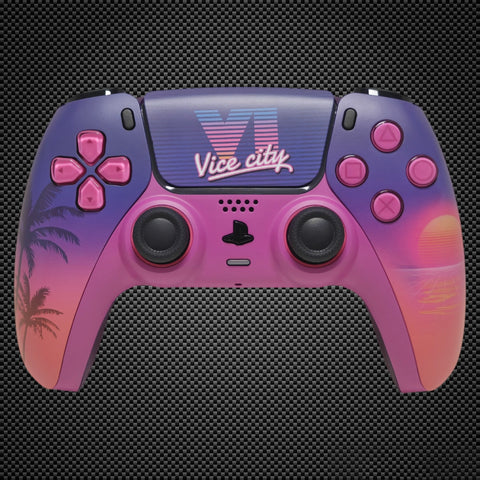 GTA 6 Vice City Themed PS5 Custom Dualsense Controller