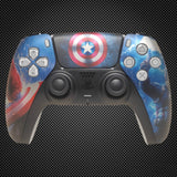 Red Hulk vs Captain America Themed PS5 Custom Dualsense Controller