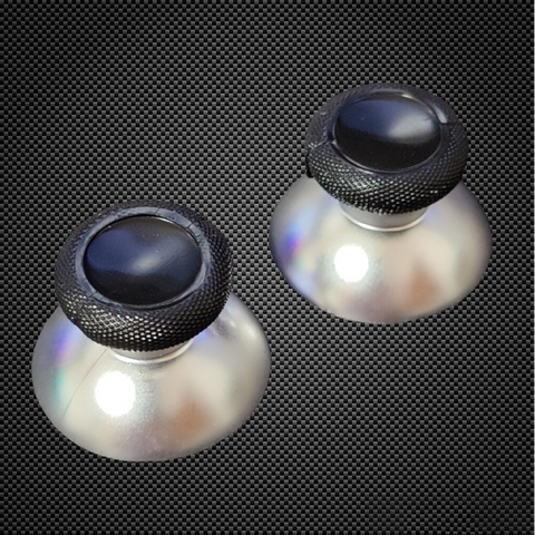 Chrome Silver Replacement Pair Thumbsticks for Xbox One & PS4 Controllers