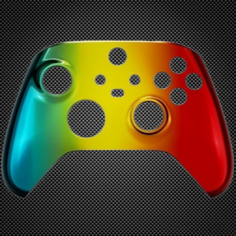 Chrome Rainbow Themed Xbox Series X/S Custom Controller Front Shell