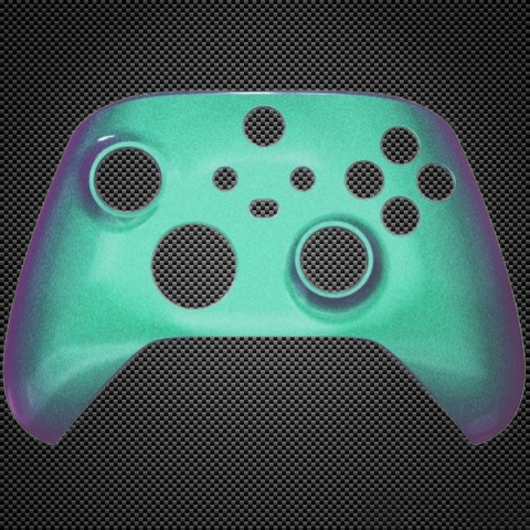Chameleon Green and Purple Themed Xbox Series X/S Custom Controller Front Shell