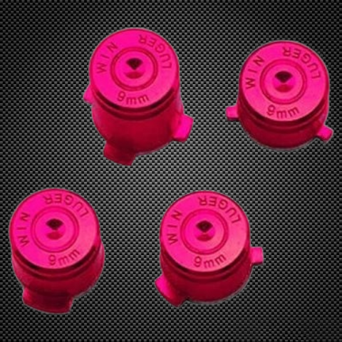 Xbox One Controller Pink Bullet Buttons Aluminium Metal Metal Mod Kit