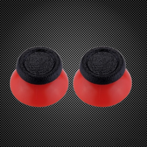 Red & Black Replacement Pair Thumbsticks for Xbox One & PS4 Controllers