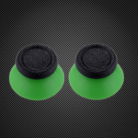 Green & Black Replacement Pair Thumbsticks for Xbox One & PS4 Controllers