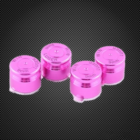 PS4 Controller Pink Bullet Buttons Aluminium Metal Metal Mod Kit