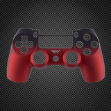 Shadow Red Custom PS4 V2 JDM-040 Controller Front Shell