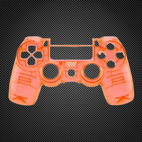 PS4 Slim/Pro JDS 040 V2 Controller Crystal Orange Custom Front Shell