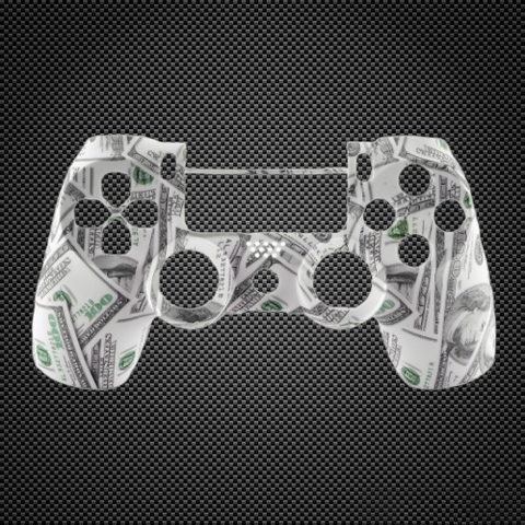 Dollar Bill Money Custom PS4 V2 JDM-040 Controller Front Shell