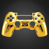 PS4 Slim/Pro JDS 040 V2 Controller Chrome Gold Custom Front Shell