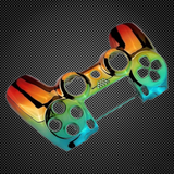 PS4 Slim/Pro JDS 040 V2 Controller Rainbow Chrome Custom Front Shell