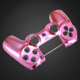 PS4 Slim/Pro JDS 040 V2 Controller Chrome Pink Custom Front Shell