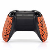 Xbox One 'S' Custom Controller Orange 3D Splash Rear Handles/Panel