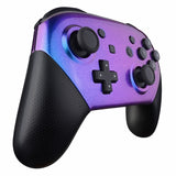 Nintendo Switch Pro Controller Soft Touch Chameleon Blue and Purple Custom Shell