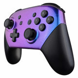 Nintendo Switch Pro Controller Soft Touch Chameleon Blue and Purple Custom Shell