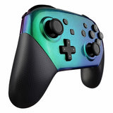 Nintendo Switch Pro Controller Soft Touch Chameleon Green and Purple Custom Shel