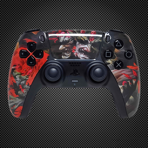 Demon Samurai Themed PS5 Custom Dualsense Controller