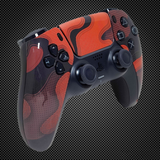 Digital Camo Red Themed PS5 Custom Dualsense Controller