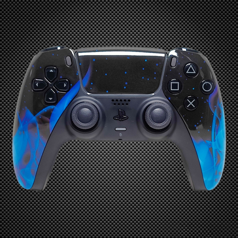 Blue Flames Themed PS5 Custom Dualsense Controller