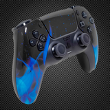 Blue Flames Themed PS5 Custom Dualsense Controller